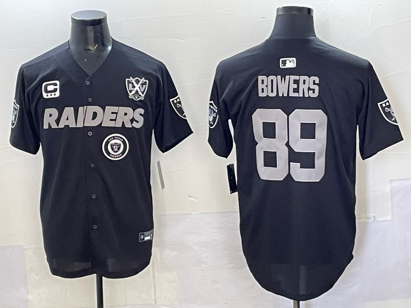Men Oakland Raiders #89 Bowers Black Nike 2025 Limited NFL Jersey 001->oakland raiders->NFL Jersey